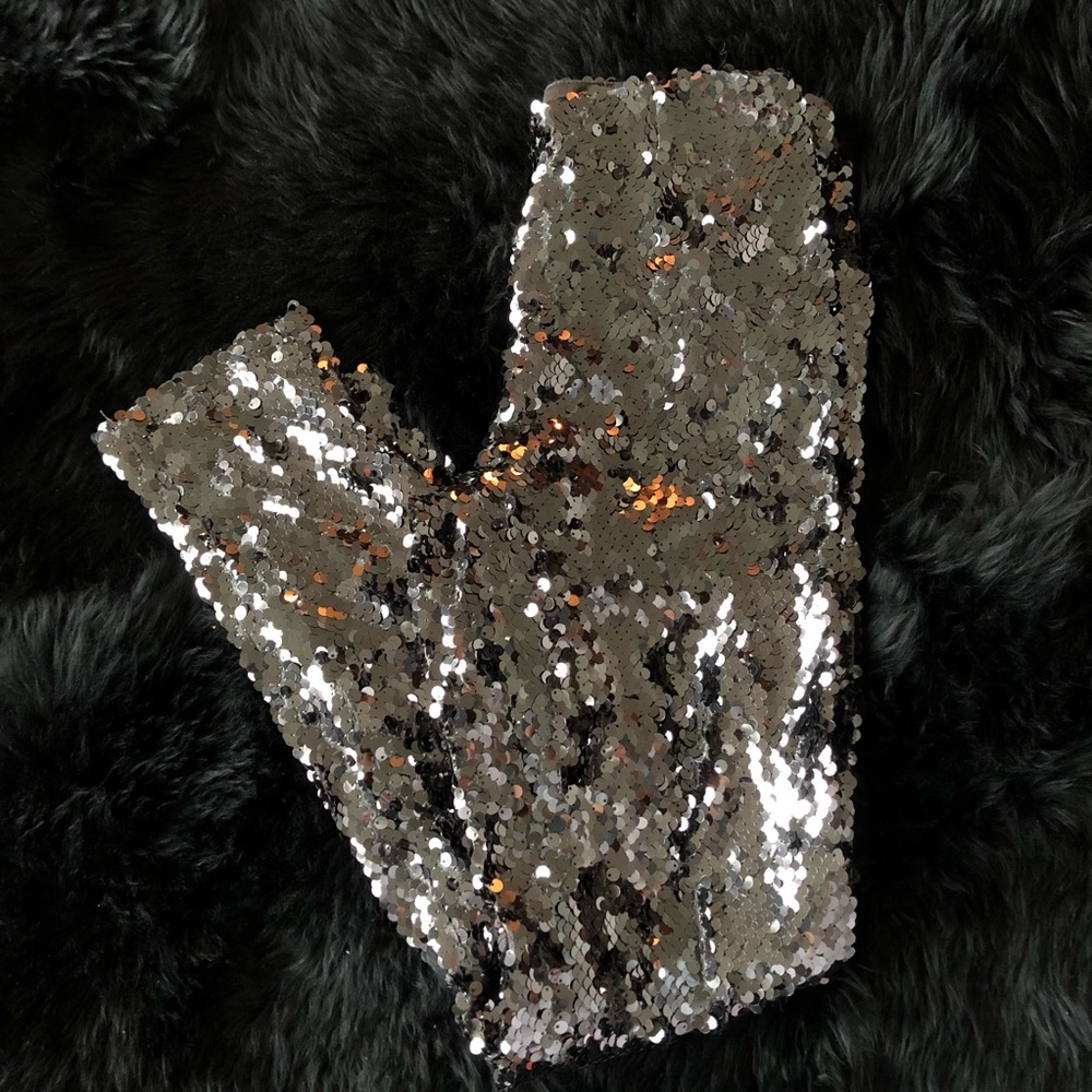 Cropped Sequin Pants